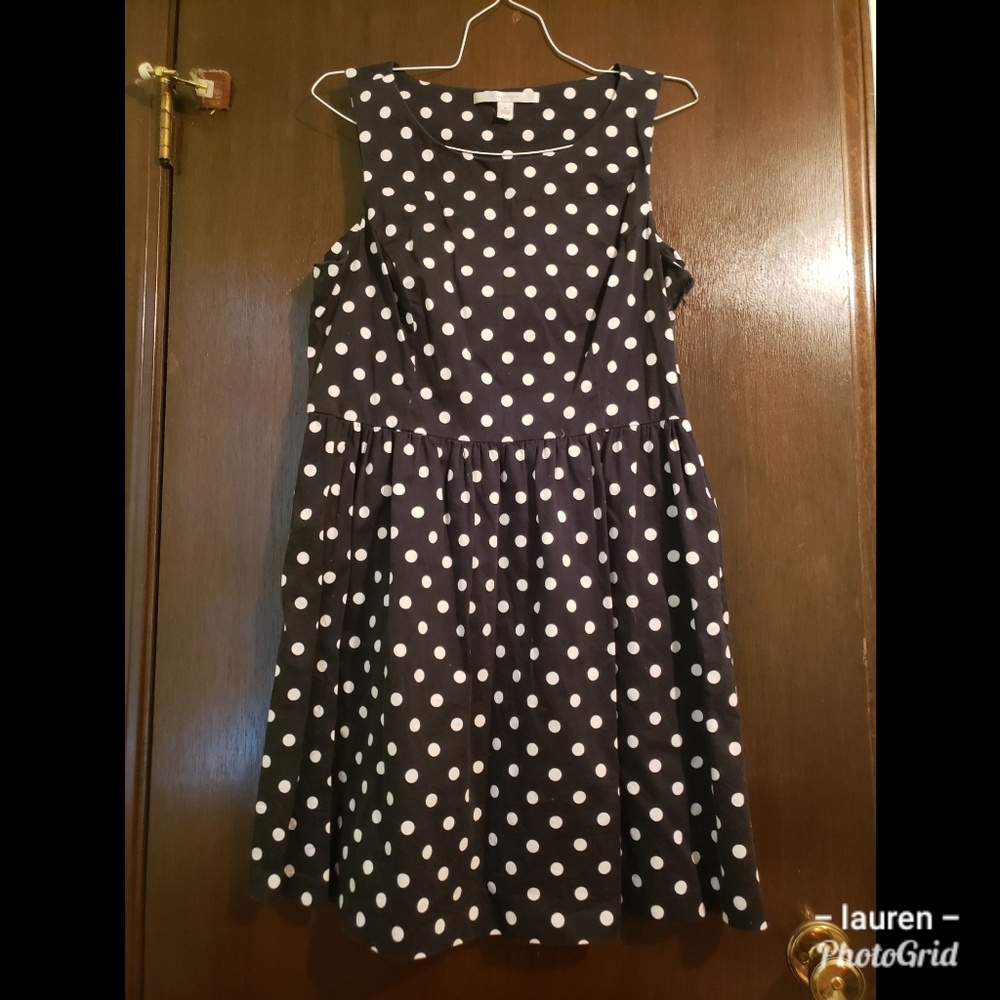 Black and white polka dot dress